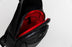 Red and black lipstick carrier wristlet with gold chain